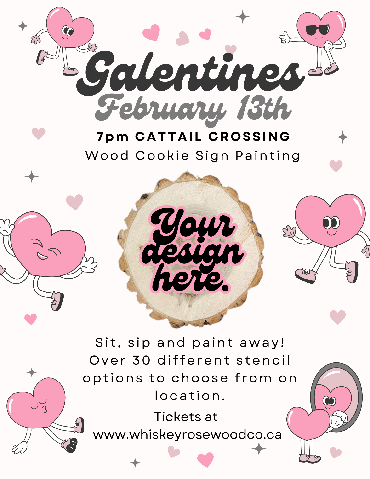 Galentines Workshop. Feb 13th, 7pm @ Cattail Crossing