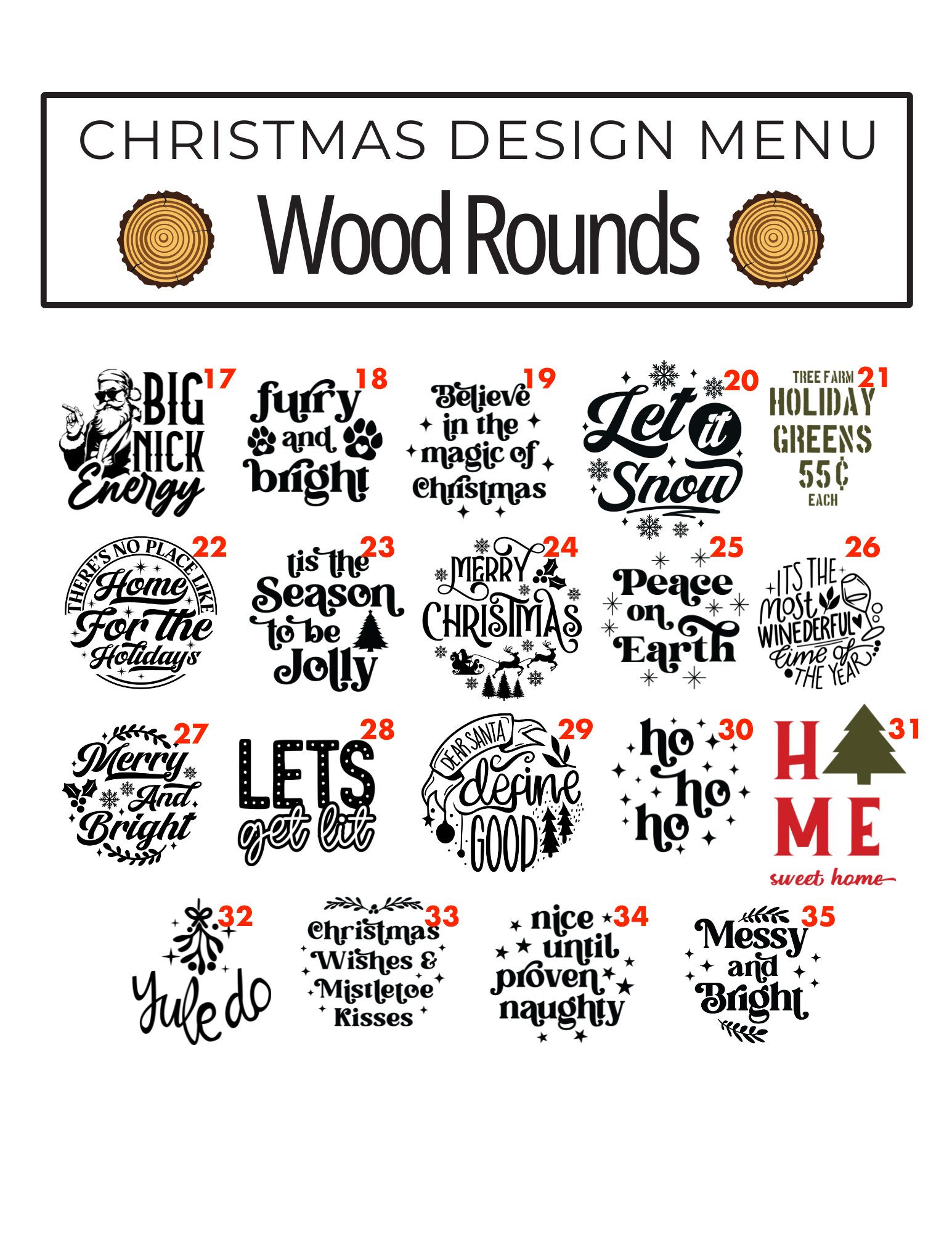 Wood Cookie Ready To Paint Sign Kits