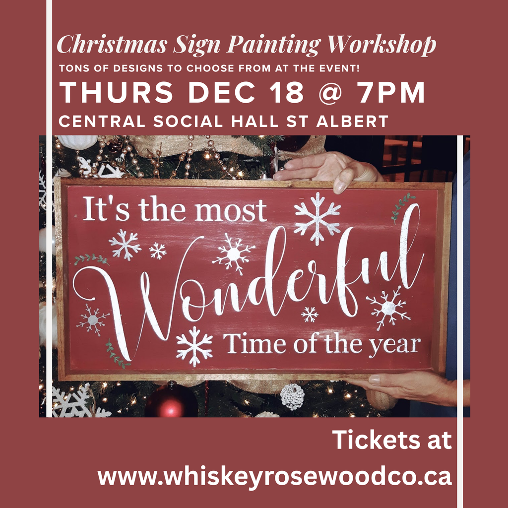 Dec 18th 7pm Sign Painting Workshop, Central Social Hall St Albert