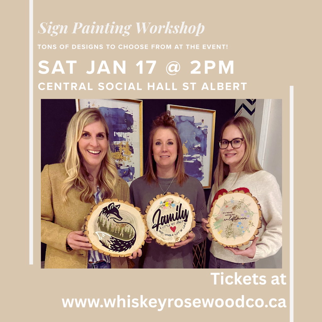 Jan 17th @ 2pm Sign Painting Workshop, Central Social Hall St Albert